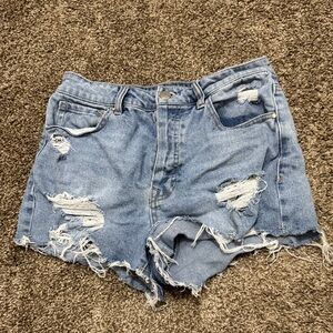 Trendy Distressed Jean Shorts
